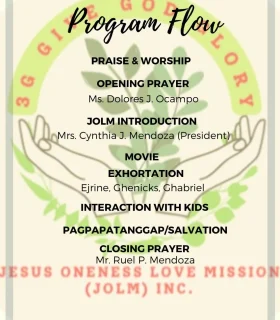 Program Flow for JOLM Kids Ministry Launch